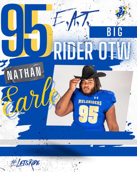 CoachBradSmiley's tweet photo. CONGRATS to @NathanEarle4 named our @SAUFootball BIGS RIDER OF THE WEEK!!! #Matthew6 #GORILLAZ 🤙🏇🦍 https://t.co/ns2DKUTzZd