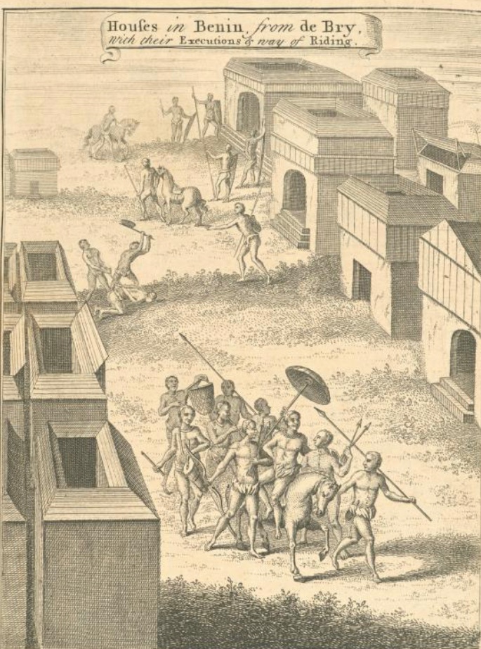 Houses in the Benin Kingdom with an execution & way of Riding, 1746 The sun roof aspect must’ve been the norm and not just in royal courts