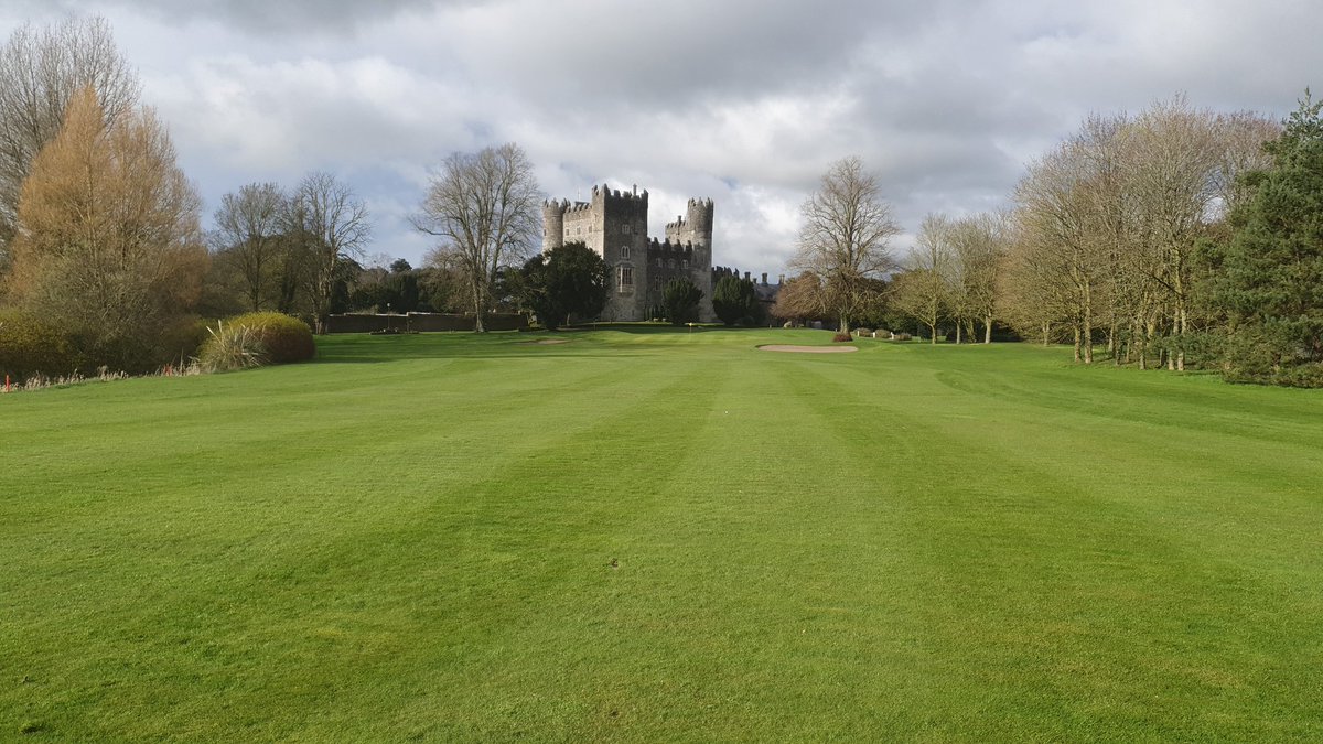 Twas wet & windy at @kilkeacastle but the sight of the castle on 18 is always a thing of beauty!