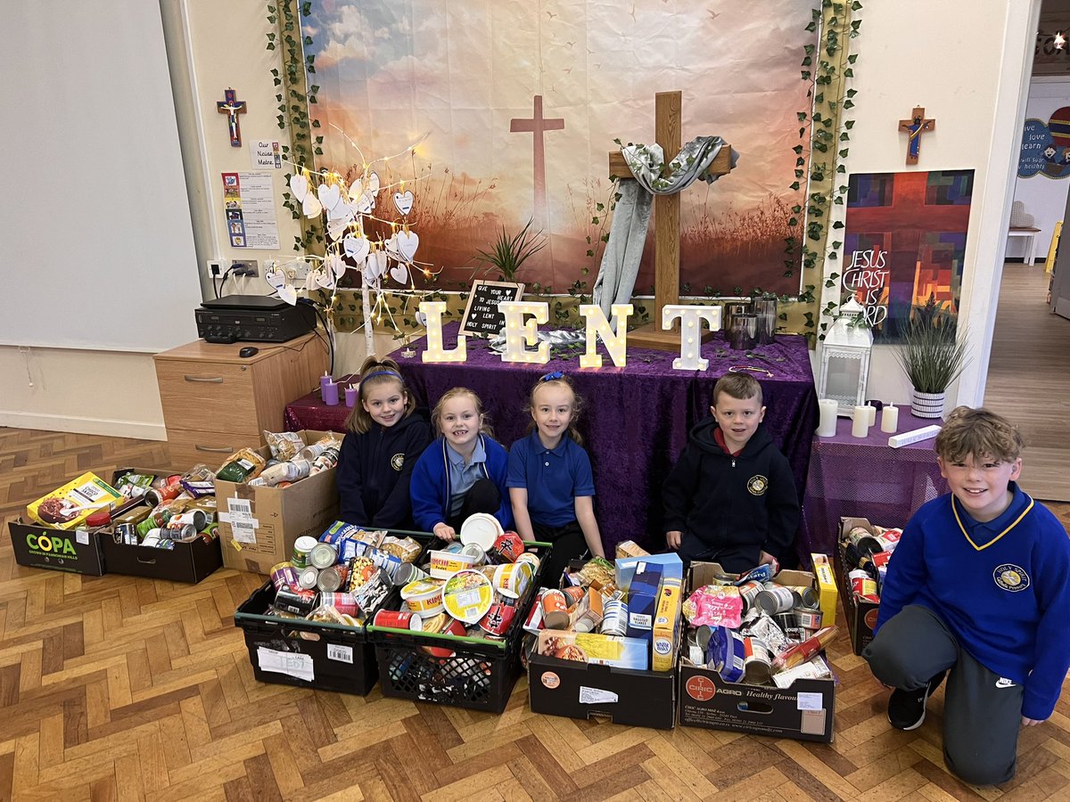 We have so many donations for <a href="/TeardropsOrgUK/">Teardrops Supporting Your Community</a> Thank you to all of our families for their kind donations throughout Lent. #LivingLentinHolySpirit 💜✝️ @TeardropsNick @MrsJMC1