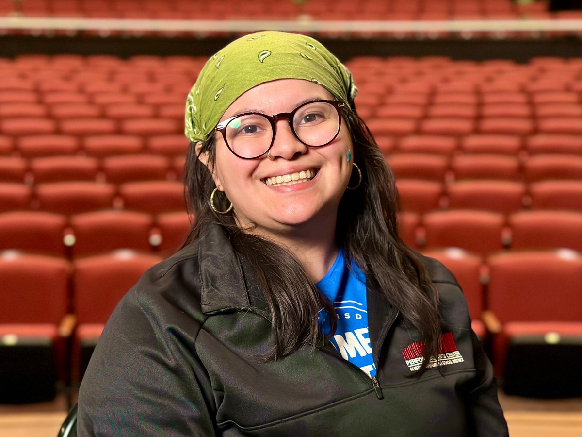 PAC Tech Spotlight: Miranda Martinez, has a BFA in Performance & Production from Texas State University, boasts 5 years in Tech, specializes in Directing, House & Stage Management. Her favorite event is STS, where she finds fulfillment in mentoring stage management students.