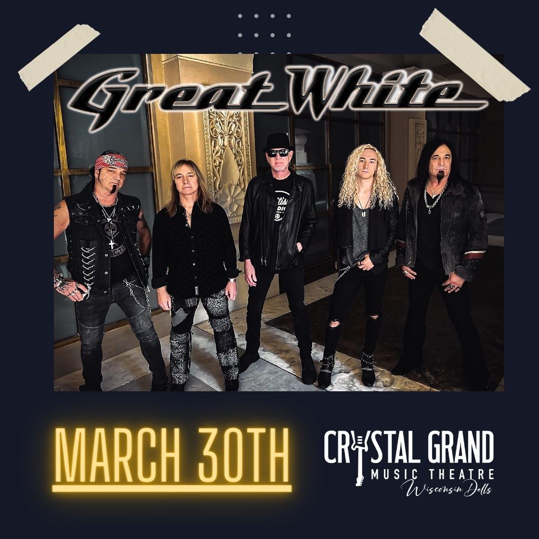 Let the countdown begin for this weekend's gig! Friday, March 29 | @BlackBearCasino | Carlton, MN #RockTheOtter w/ @QUIETRIOT + @thevinceneil Saturday, March 30 | @thecrystalgrand | Wisconsin Dells, WI Get your tickets now at OfficialGreatWhite.net