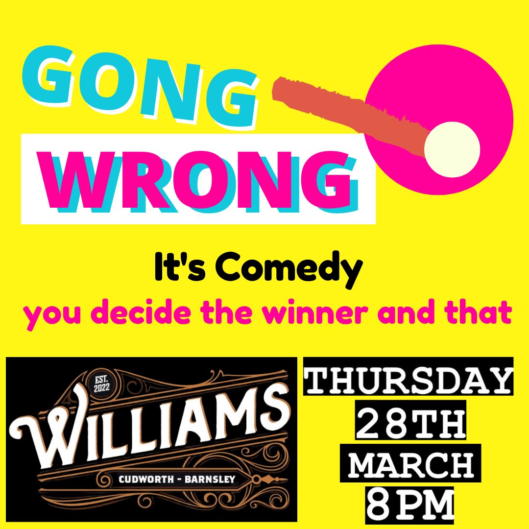 gong_wrong's tweet photo. THE MAGIC ✨ of GONG WRONG is BACK in Cudworth this Thursday night!

If you’ve never seen Gong Wrong and you’re in #cudworth / #barnsley / #southyorkshire GET YOURSELF DOWN to Williams Bar to experience it yourselves! 💫

FREE ENTRY! 🥳 https://t.co/L8KsDjuSxh