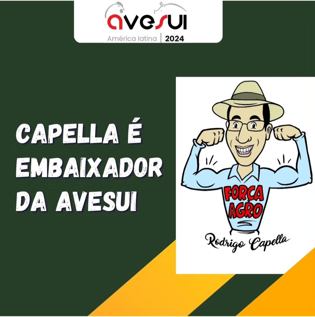 Rodrigo_Capella's tweet photo. Amigos, força agro! Sou embaixador da AveSui. https://t.co/Xih9Nhrx8u