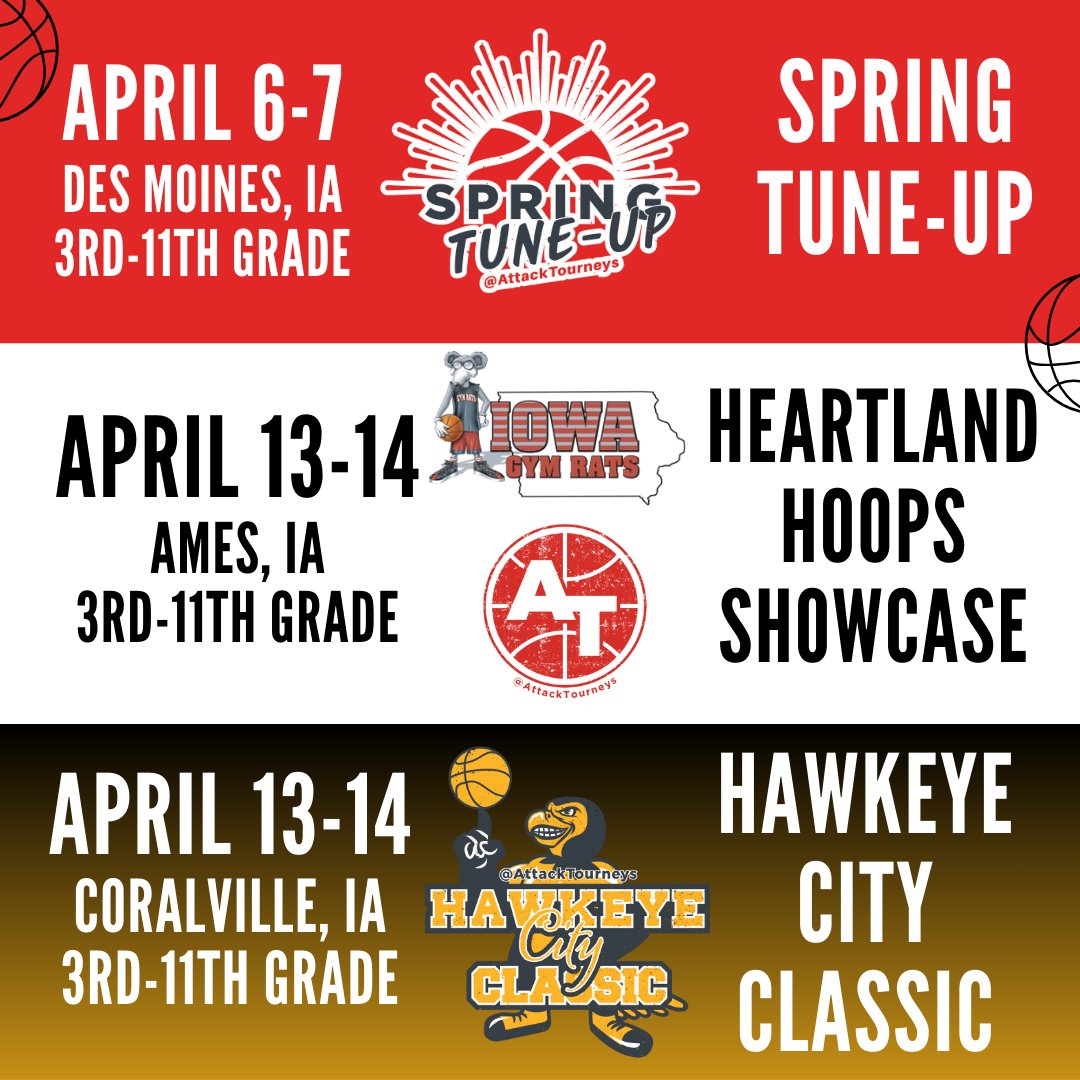 AttackTourneys's tweet image. Start your season with a splash by joining us in April! 🔴⚫️🏆🪣💦 
REGISTER HERE: attacktournaments.com/girls-spring-s…