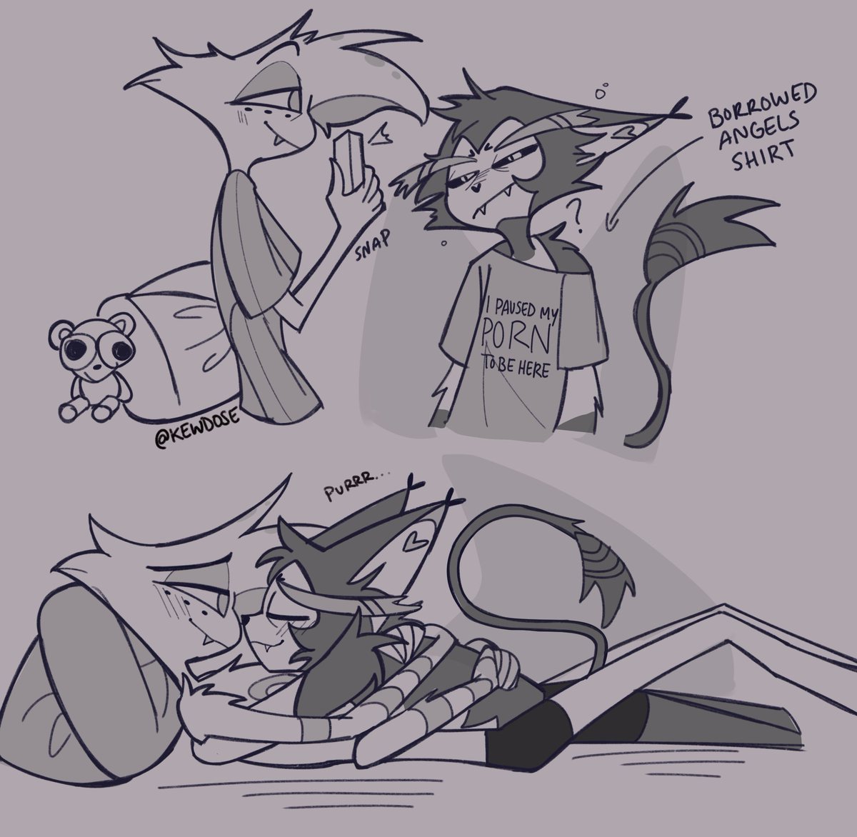 these lovebirds !!!!🖤💖 #huskerdust #HazbinHotel #fanart