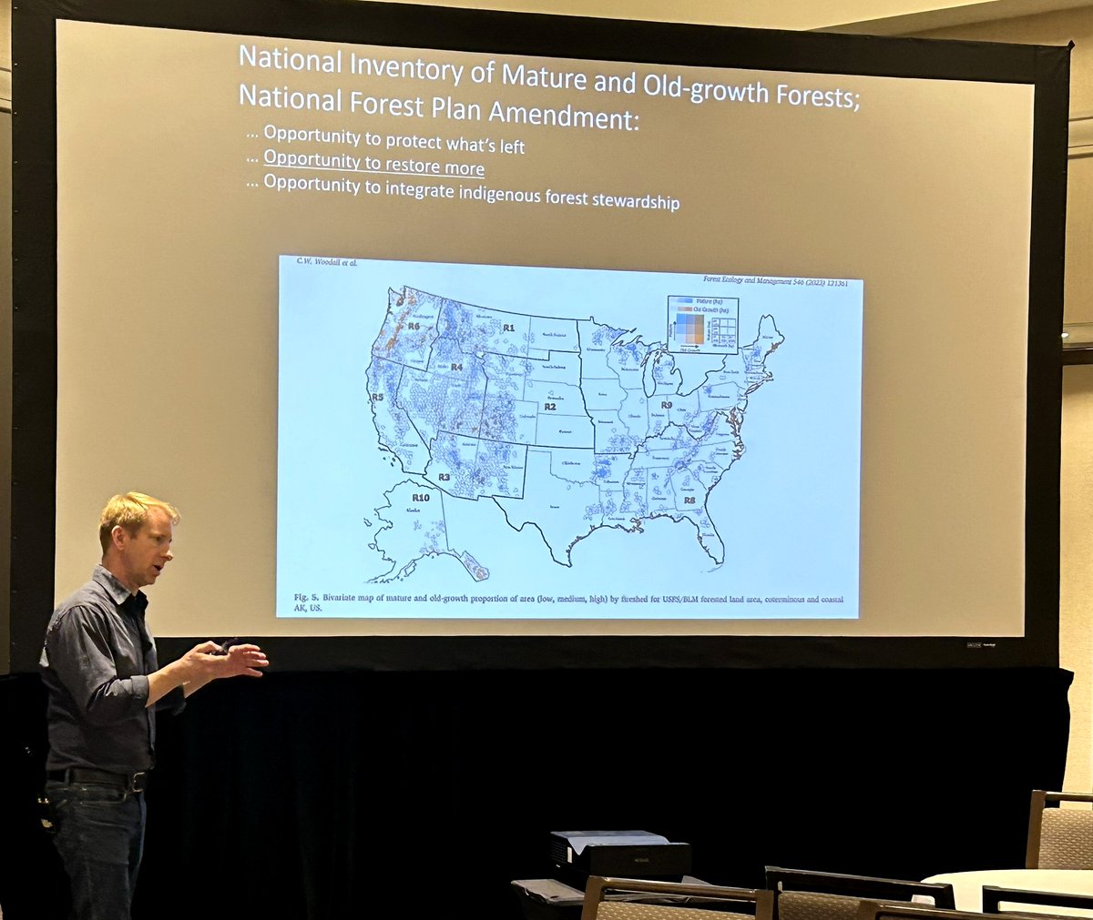 RSENR's @bill_keeton presented at the National Mature & Old Growth Science Summit in DC this month. Hosted by @ForestGuild, @forestservice, & @foresters, the event brought together hundreds of scientists, policy makers, and forest managers to discuss #oldgrowthrestoration.