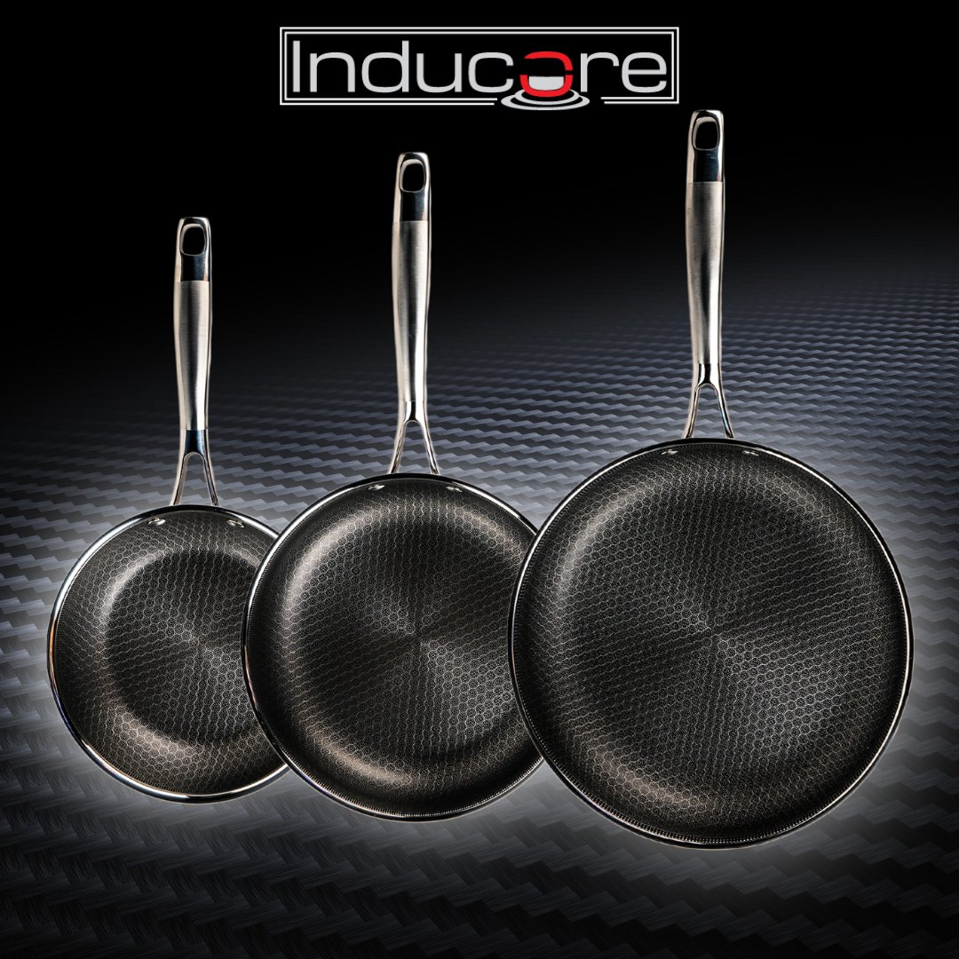 Using Duracomb technology, Inducore Skillets features an advanced non-stick coating that provides easy food release &amp; effortless cleanup. This feature not only saves you time and effort but also allows for healthier cooking with less oils needed. Visit inducore.com