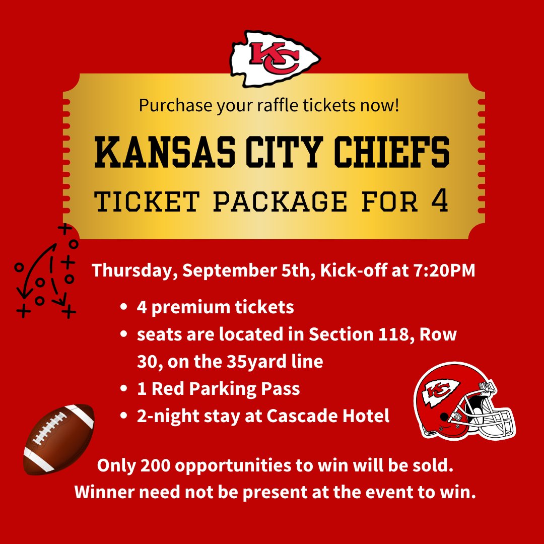 funlearnctr's tweet image. 🎟️ Ready to win big? Purchase your raffle tickets NOW for a chance to win! ONLY 200 tickets will be sold.
➡️ cbo.io/i/index.php?id…

 #funlearn #fundraiser #supportthekids #goldenticket #kcchiefs #kcchiefstickets #football #raffle #winbig #getyourticketsnow #raffletickets