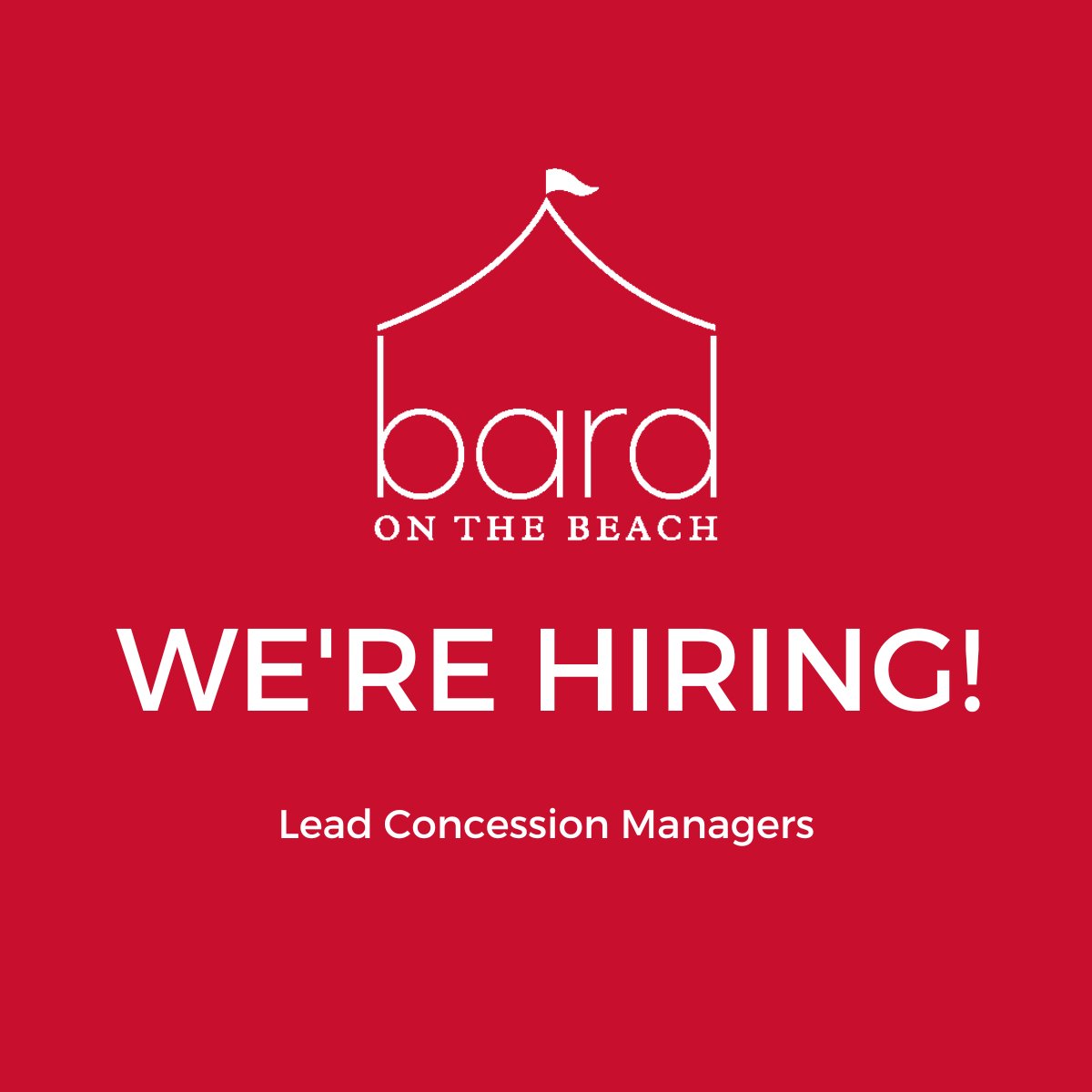 We are looking for two Lead Concession Managers to join our team for the 2024 Season! Apply today to be part of our fantastic Operations team this summer. Read more and apply on our website ➡ bardonthebeach.org/employment-pos… #bard2024