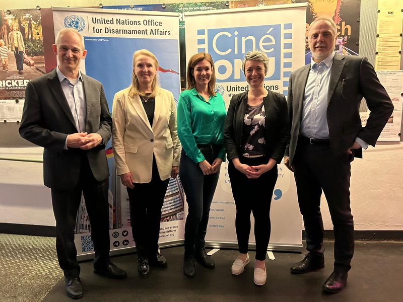 🎥 Thank you all for joining tonight’s @CineONU #Vienna screening of “Nuclear Armageddon: How Close Are We?” marking International Day for Disarmament and Non-Proliferation Awareness - with @S_Fenkart, @unodavienna, @alexanderkmentt and @esokova. #DisarmamentDay