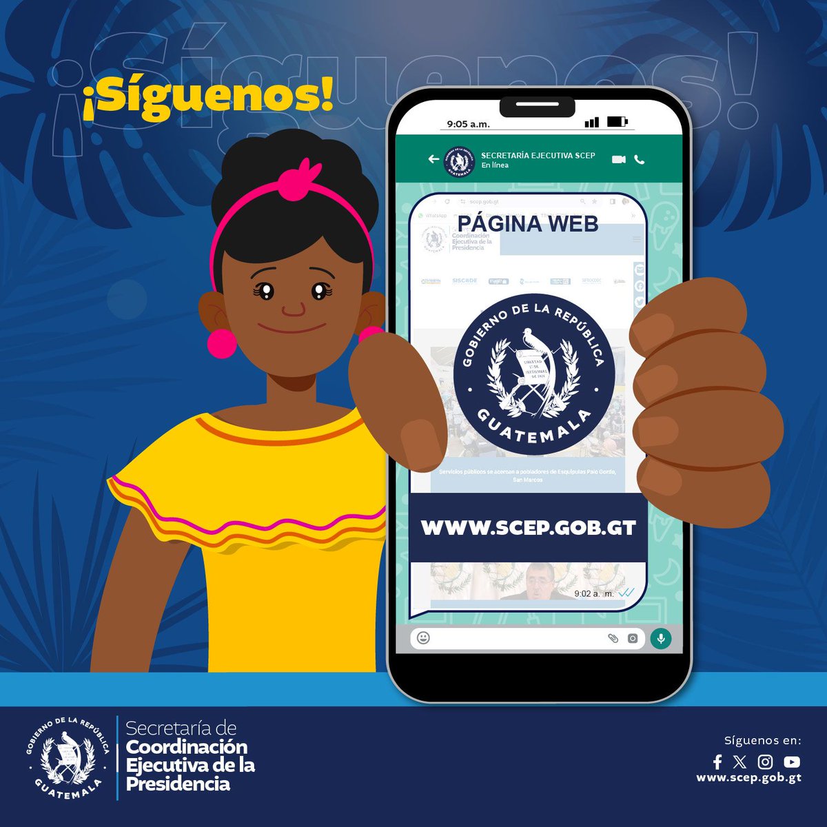 Conoce las acciones de la #SCEP🇬🇹 enfocadas al desarrollo, a través de nuestras plataformas virtuales.

👉Síguenos y comparte nuestra información🔁❤️ ▶️  scep.gob.gt

#TransfiriendoPoderalaGente