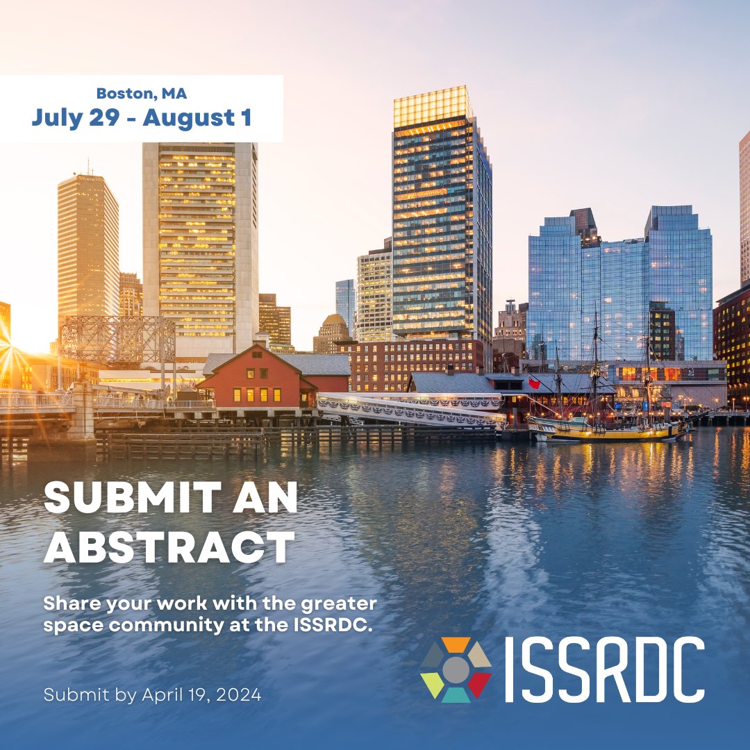 Have you submitted an abstract for #ISSRDC yet? 👀

Don't miss your chance to present your work in Boston, MA this summer to one of the largest space networks passionate about #ISS. 

Lend your hand in advancing #space, submit your abstract: bit.ly/49Nipb1 🔗