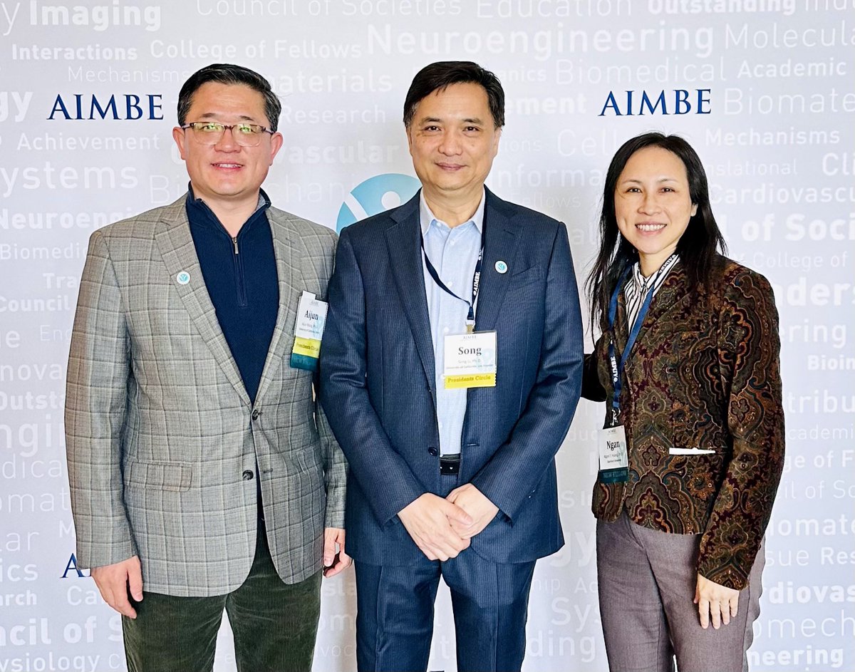 Congratulations to all newly inducted AIMBE Fellows, particularly Aijun Wang and Ngan Huang, two former lab members! @AijunWangLab @NganHuang