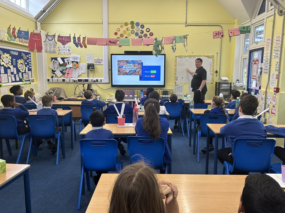 Thank you to @GAVEducation for coming in to speak to year 5 about social media and how to be safe online.