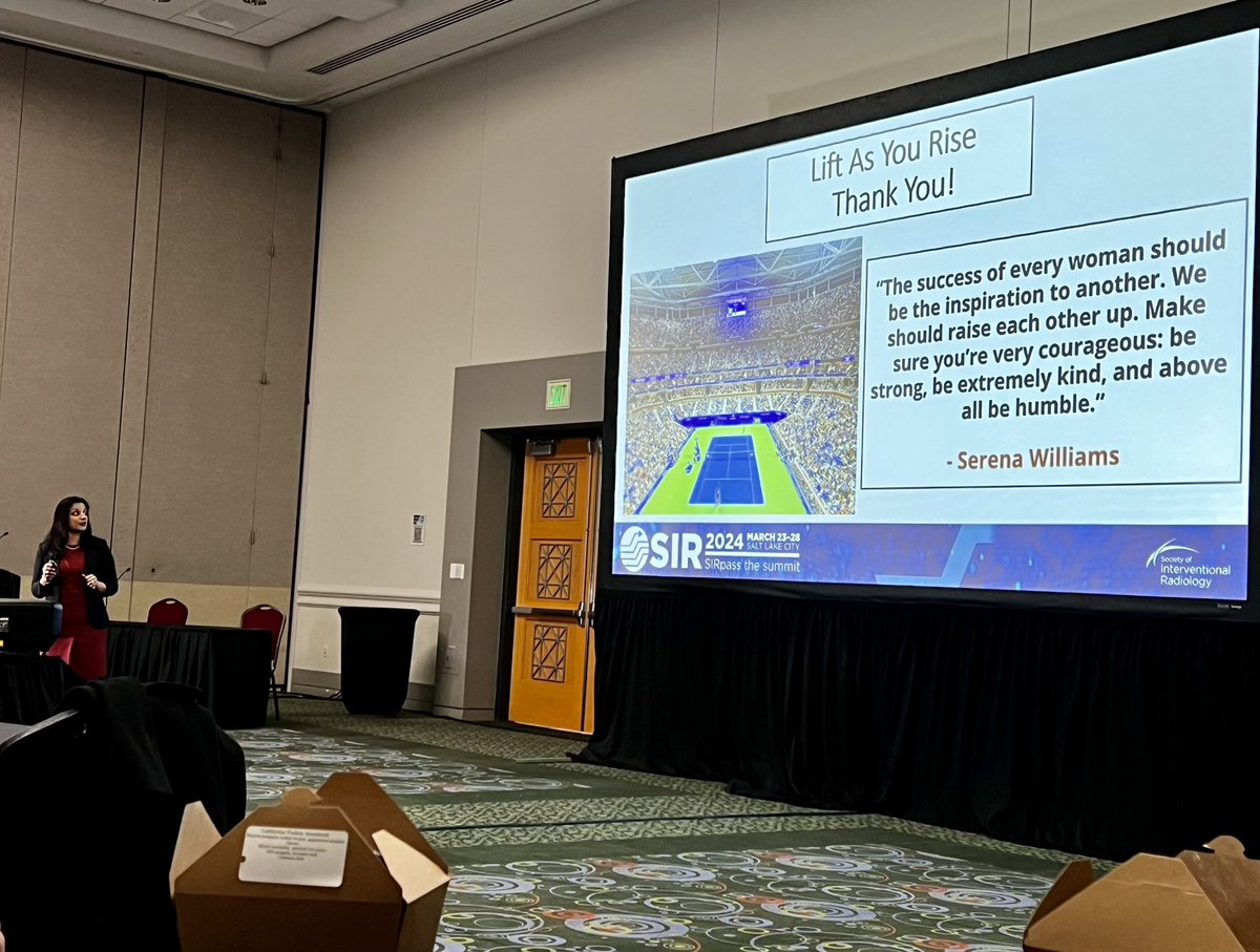 Inspiring talks from @angiowoman and @ShikhaJainMD at the Women in IR InspIRed lecture! @SIRRFS @SIRspecialists @womenirads #WIR #SIR24SLC