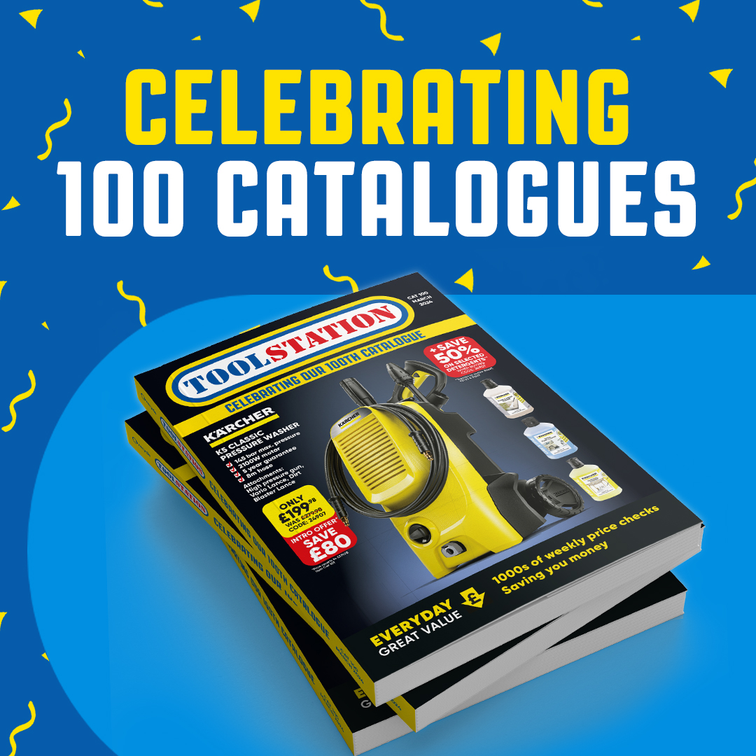 The @ToolstationUK 100th Catalogue is out! 🎉 From the very first copy, the catalogue allowed customers to browse before visiting their nearest store or shopping online. Since then, they've opened 500+ new stores! Browse new deals ➡️ bit.ly/43xF0pK