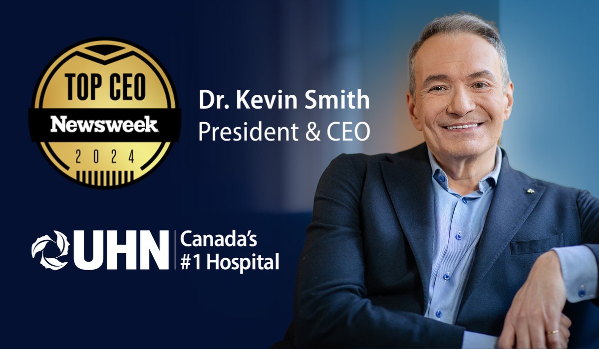 Congratulations to #TeamUHN President & CEO @KevinSmithUHN who's recognized as part of @Newsweek's global ranking of the 2024 Top Hospital CEOs! At UHN, we're proud to be: # 1️⃣ Publicly-funded hospital in the world 🌎 # 1️⃣ Hospital in Canada🍁 More👉 newsweek.com/top-hospital-c…