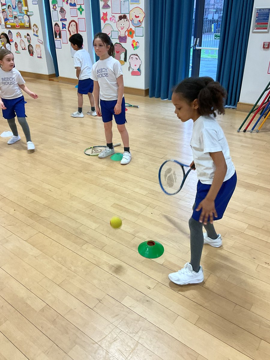 Year 2 had a taster session of tennis 🎾 today with Jake from Bolton Arena. It was a smash hit.