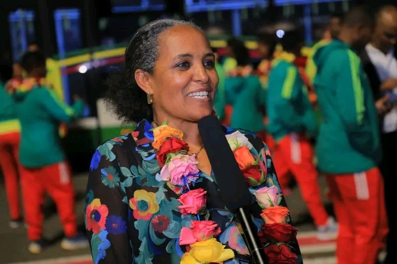 #Ethiopia|n athletics delegation returns to Addis Ababa after clinching 22 medals at the 13th #Africa|n Games in Accra, Ghana fanabc.com/english/ethiop…