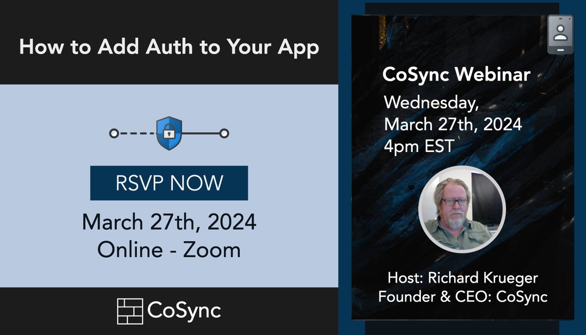 Register to secure your spot &amp; take the first step towards creating a more secure and user-friendly app.

eventbrite.com/e/how-to-add-a…

#webinar #apps #security #2fa #mfa #auth #authentication #lifetimeoffer #register #devs #founder #developers #cto #webdevelopment #useridentity