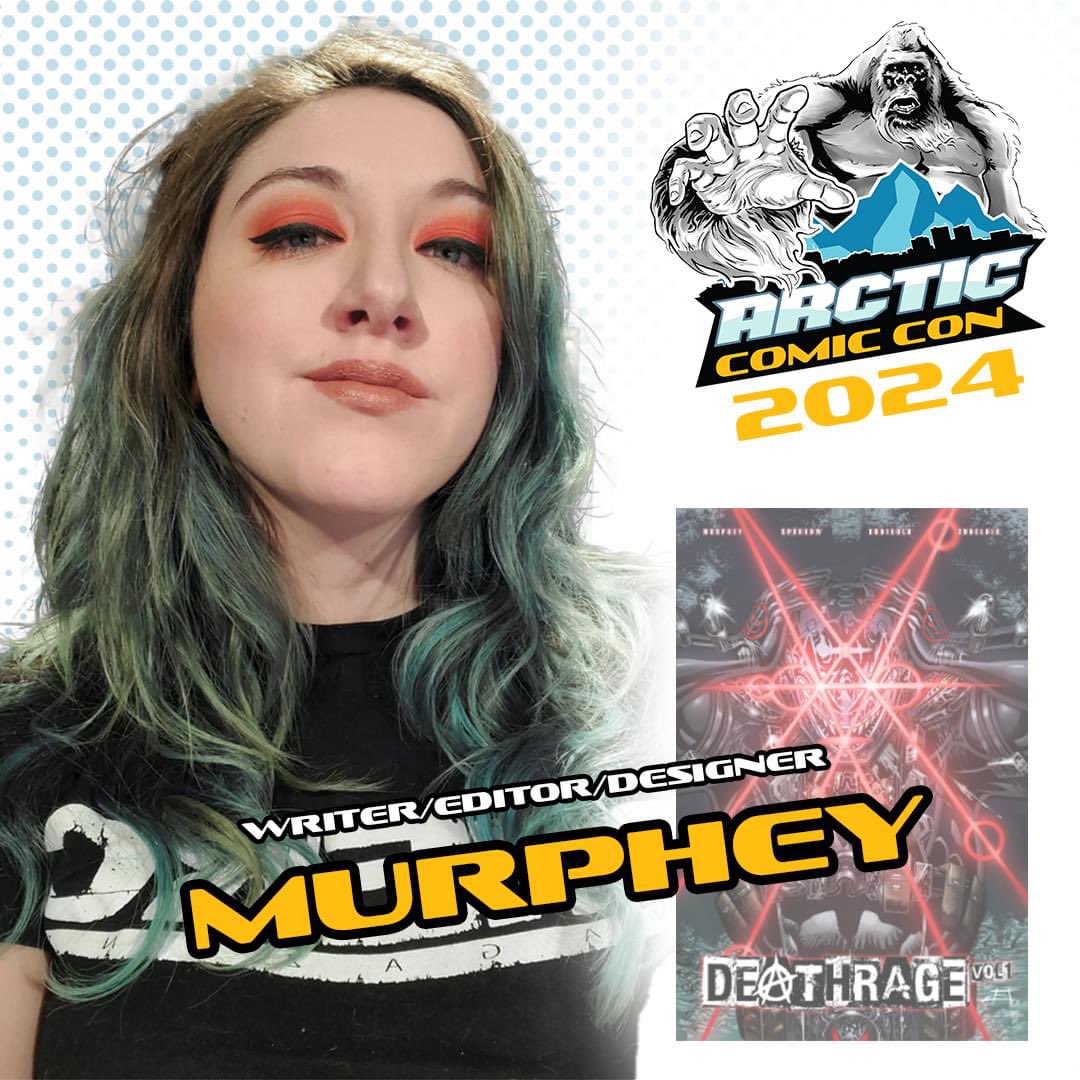 🎉🎨 Exciting News Alert! 🎨🎉

Arctic Comic Con 2024 just got a whole lot cooler because we're thrilled to welcome Murphey to our lineup! 🥳 Known for her incredible contributions to the comic world, Murphey is an absolute powerhouse! ❄️🚀 #ArcticComicCon #acca #acca2024