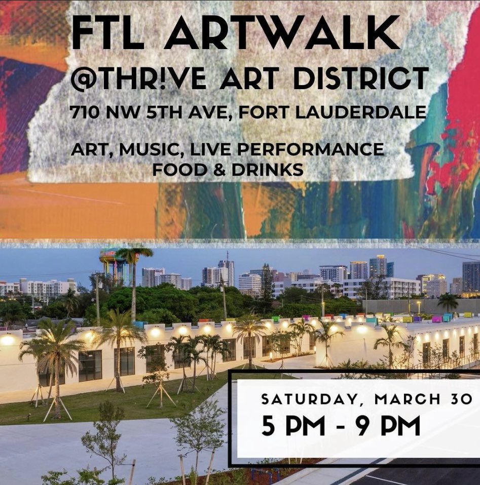 Join Always Making Art this Saturday, March 30th from 5-9 pm EST in Fort Lauderdale! We’ll see you there! 

#artshow #stopby #alwaysmakingart #ama #joinus #artdistrict #fortlauderdale #florida #floridaart #floridaartist @thriveartdis