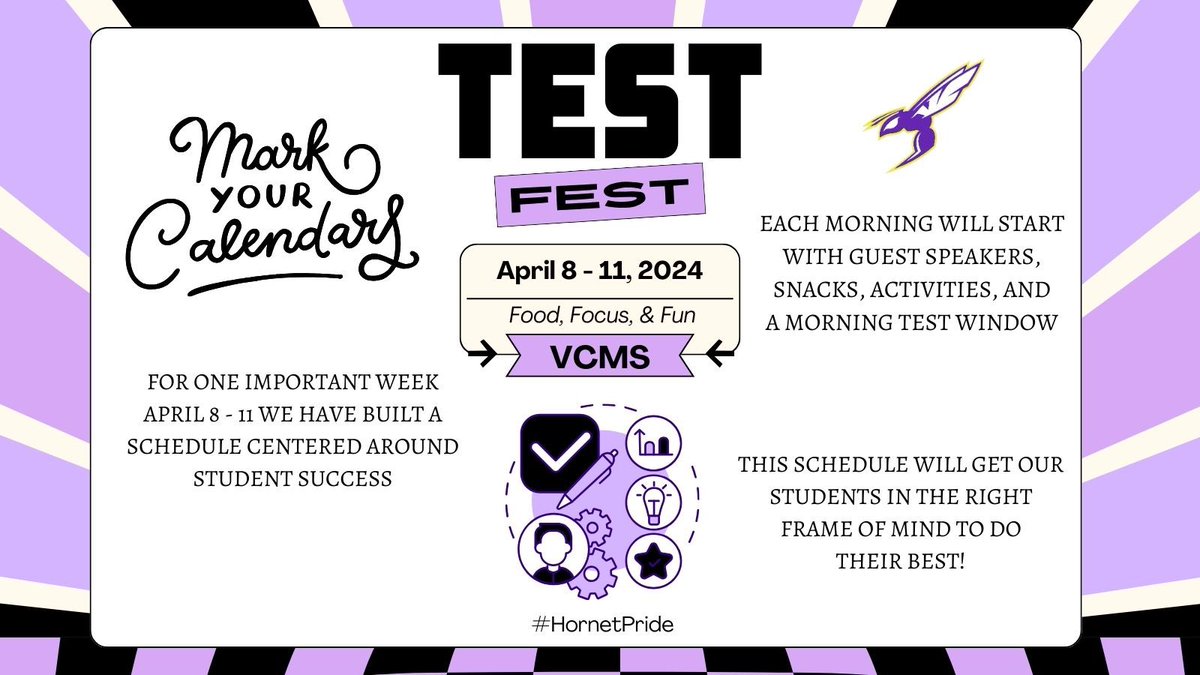 vcms_hornets's tweet image. 2️⃣ Weeks Until #TestFest