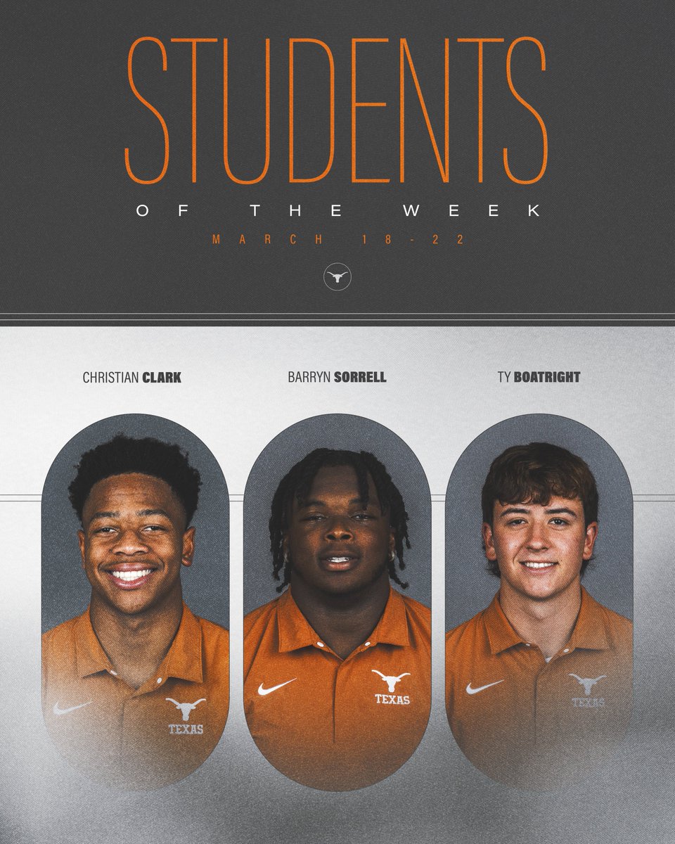 Congrats to our Students of the Week for Mar 18-22 🤘 @christian6clark x @BarrynSorrell_ x @BoatrightTy