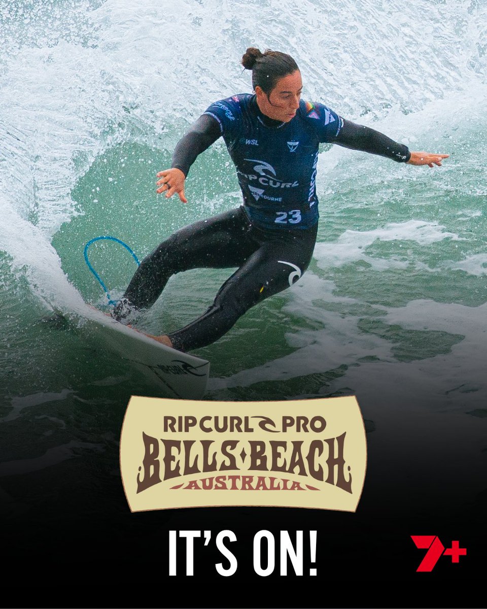 BELLS IS ON! 🤙 🌊

Every single wave at the Rip Curl Pro Bells Beach is LIVE &amp; FREE on <a href="/7plus/">7plus</a>: 7plus.link/surfing