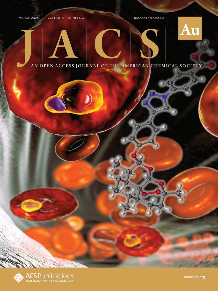 Delighted to have our work on new #Antimalarials via #OrganoClick reaction highlighted as a ☀️Cover Feature☀️ in <a href="/JACS_Au/">JACS Au</a>! Congrats to Lars, Maria, Helenita &amp; Benedikt!!

<a href="/ACS4Authors/">ACS for Authors</a> #MyACSCover #MultiDrugResistant #Malaria #Artemisinin #HybridCompound

⏩pubs.acs.org/doi/10.1021/ja…