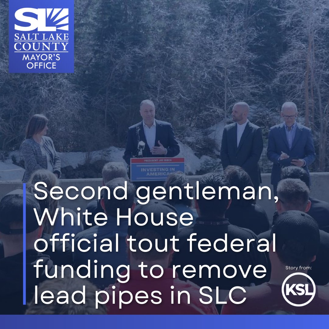 I was thrilled to host U.S. @SecondGentleman Doug Emhoff and @TomPerez last week as we spotlighted vital federal investments in our workforce and clean water initiatives. With $39 million in federal aid, Salt Lake City is tackling lead pipe issues, while Salt Lake County is