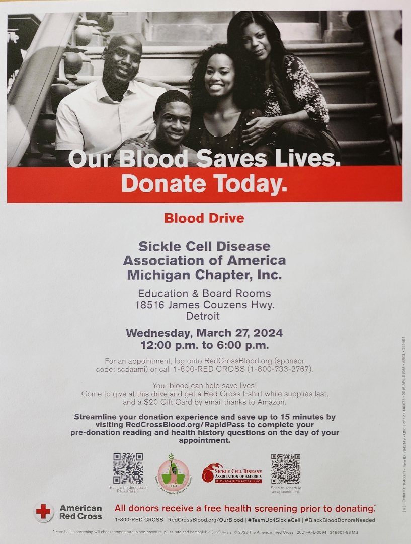 Save a life! Donate just a little of your time and blood. If you’re a brown/black person, it’s especially needed to help those #LivingWithSickleCell.
Thanks to the amazing ladies of Alpha Kappa Alpha Sorority, Inc. Lambda Pi Omega Chapter for sponsoring this event! 

#DonateBLOOD