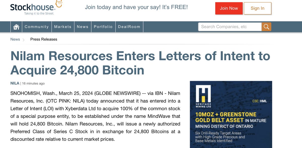 BREAKING: South American gold and precious metals producer Nilam Resources announces that it plans to purchase 24,800 #Bitcoin (approximately $1.7 billion) 👀🙌