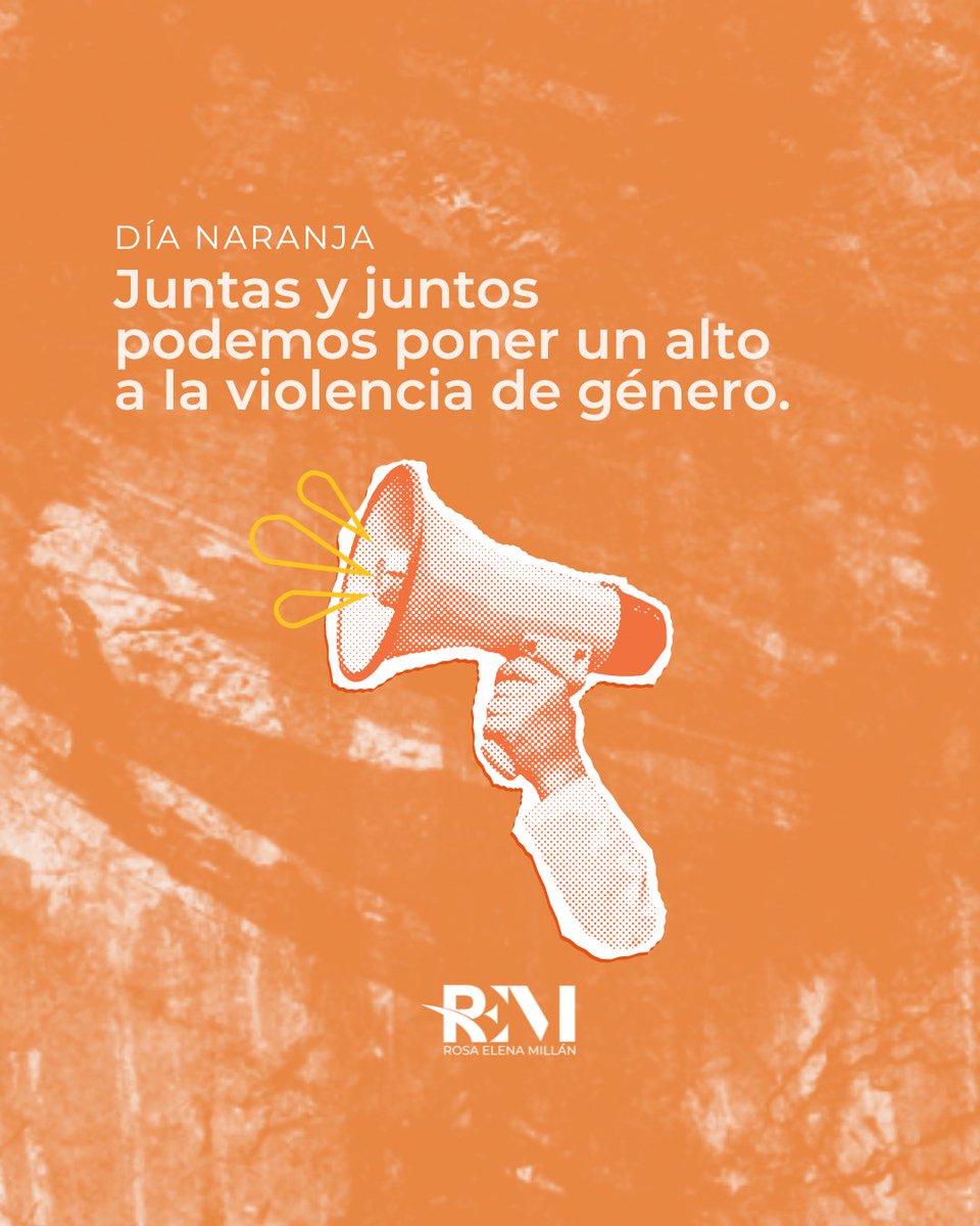 Hoy y todos los días vestimos de naranja para mostrar nuestro rechazo a la violencia contra la mujer ¡Hagamos de cada día una oportunidad para crear un futuro más seguro para todas! 🧡 #REM #DíaNaranja