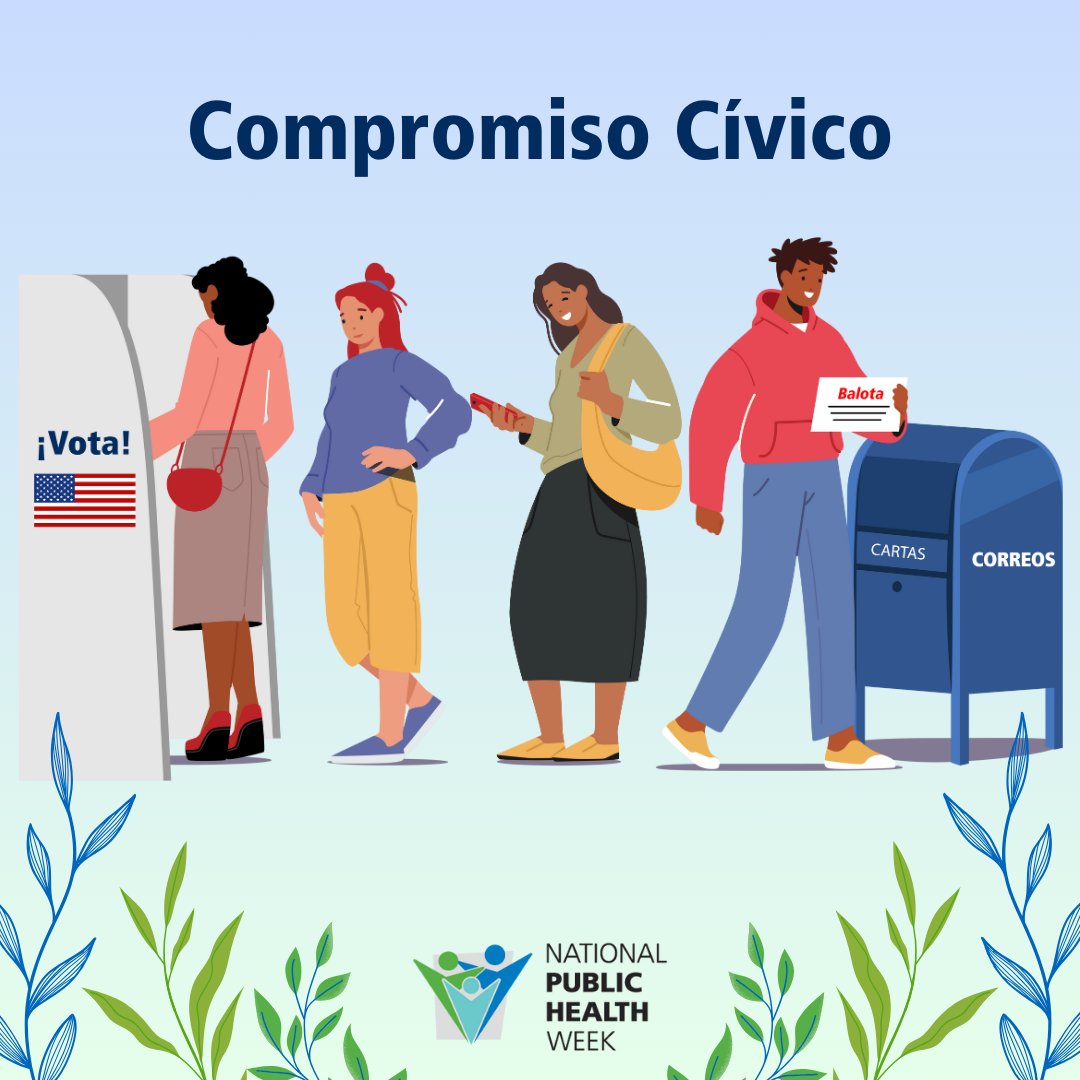 Votar y otras formas de participación cívica dan forma a nuestra comunidad y cómo asigna recursos para apoyar nuestra oportunidad de llevar una vida saludable. Además, los estudios muestran mejores resultados en materia de salud pública en los estados donde más personas votan.