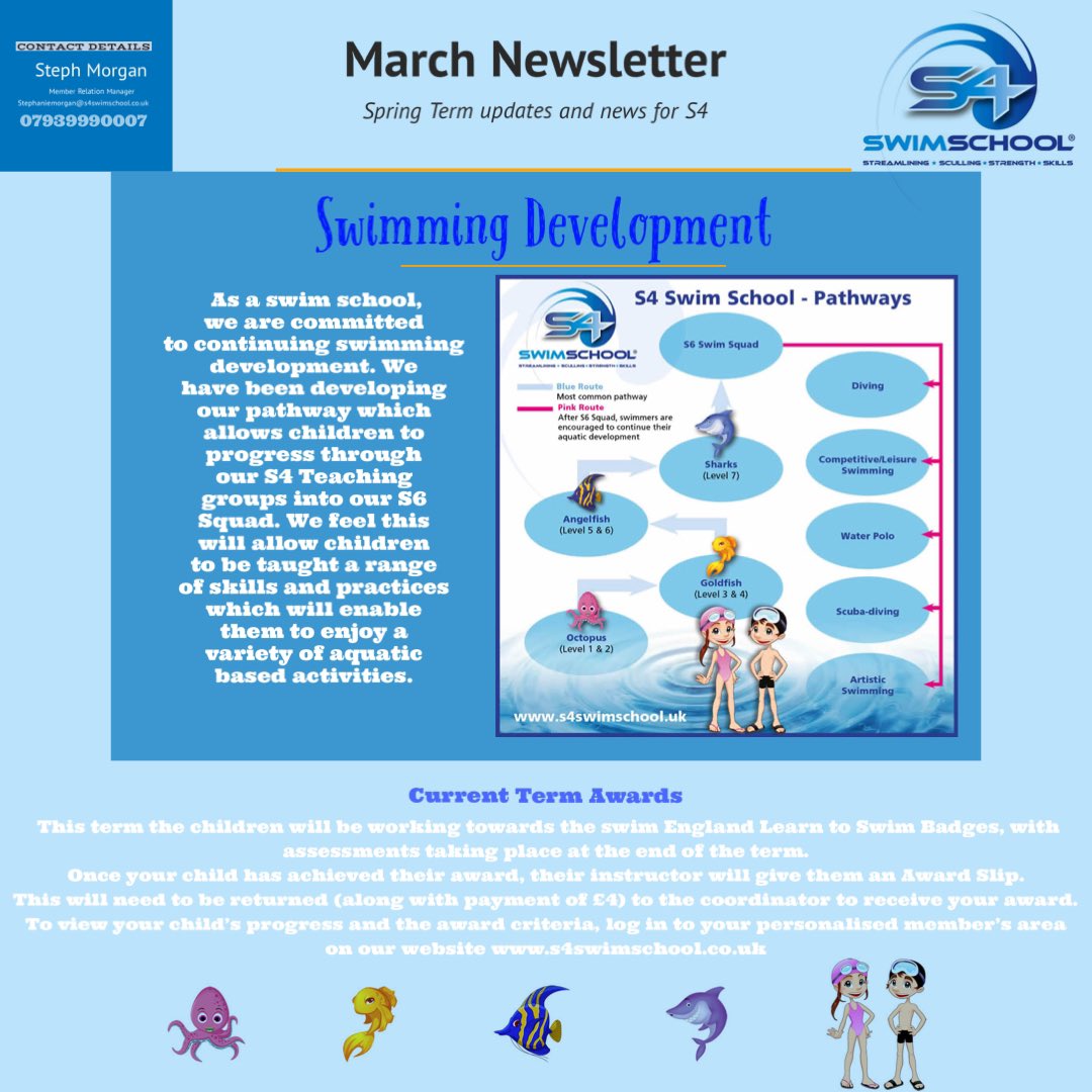 🏊🏻💦Monthly Splash Newsletter💦🏊🏻

#s4swimschool #swimming #swimlessons #swimmingpool #childrensswimminglessons #teachkidstoswim #westmidlands #solihull #birmingham #newsletter #springterm #intensive #swimmingcourse #swimmingdevelopment #swimschool #splashnews #sen #senswimming