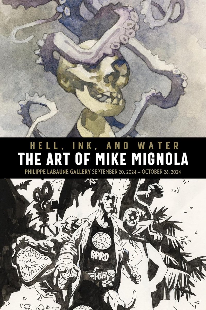 "Hell, Ink, and Water: The Art of Mike Mignola" artbook is coming in October.
This is the catalog of an exhibition which will take place in September at Philippe Labaune Gallery (New York).
Pre-orders >> catsuka.com/shopping/index…