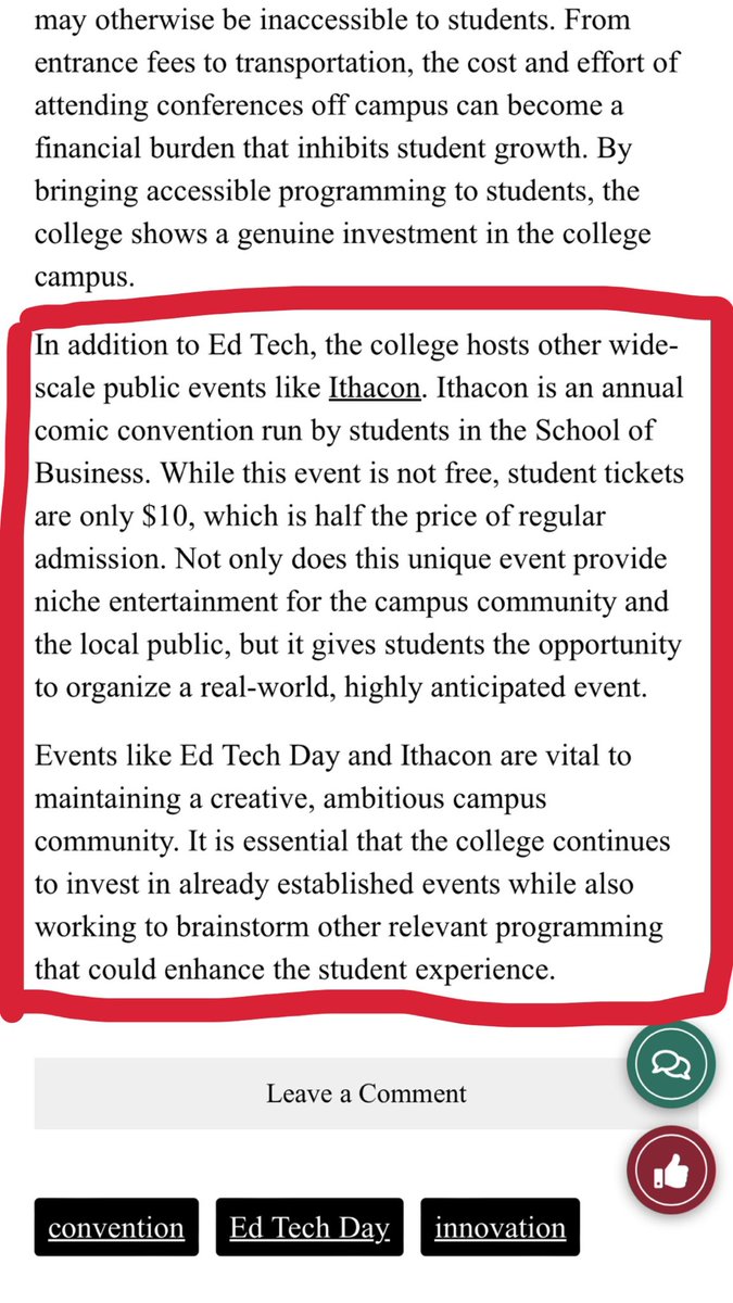 Get your ITHACON tickets!! ithacon.org/event-details/… Thank you @ithacannews for the shout out! #comics #ithacon #ithacan #ithacacollege