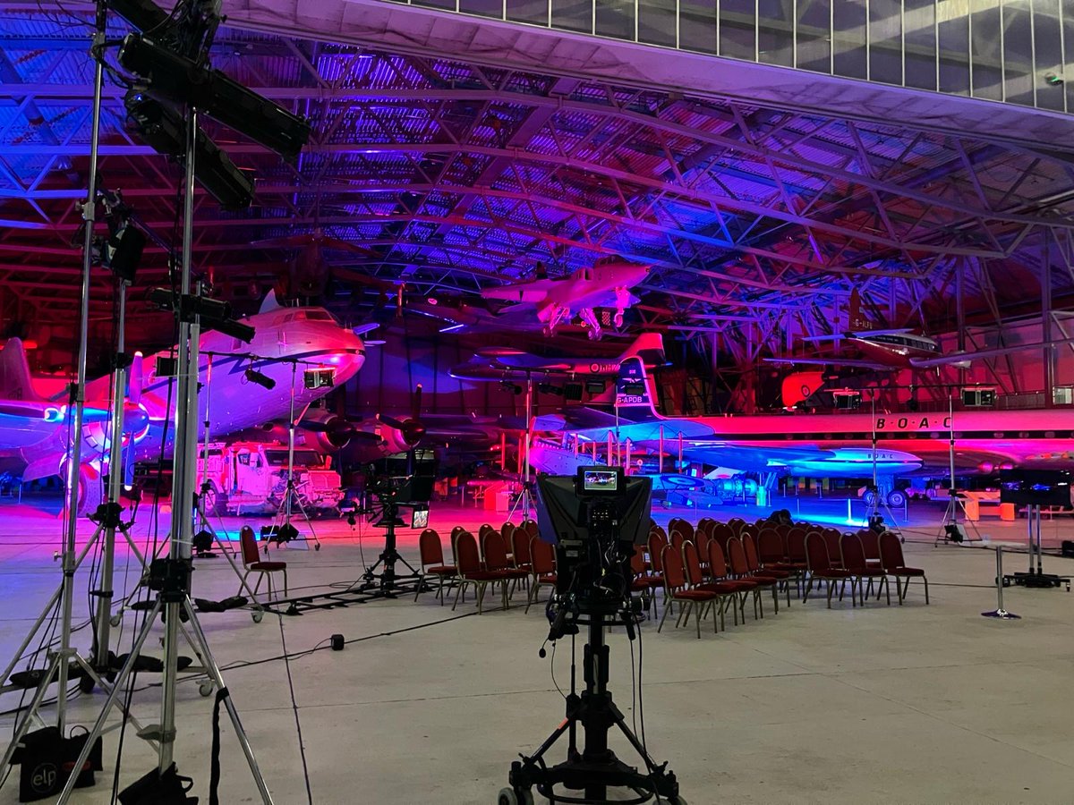 #Newsnight On the Road is back! Join us at 22:30 from inside this aircraft hangar in south Cambridgeshire at Duxford's Imperial War Museum as @KirstyWark takes the nations' pulse ahead of the general election, and hosts a panel of politicians