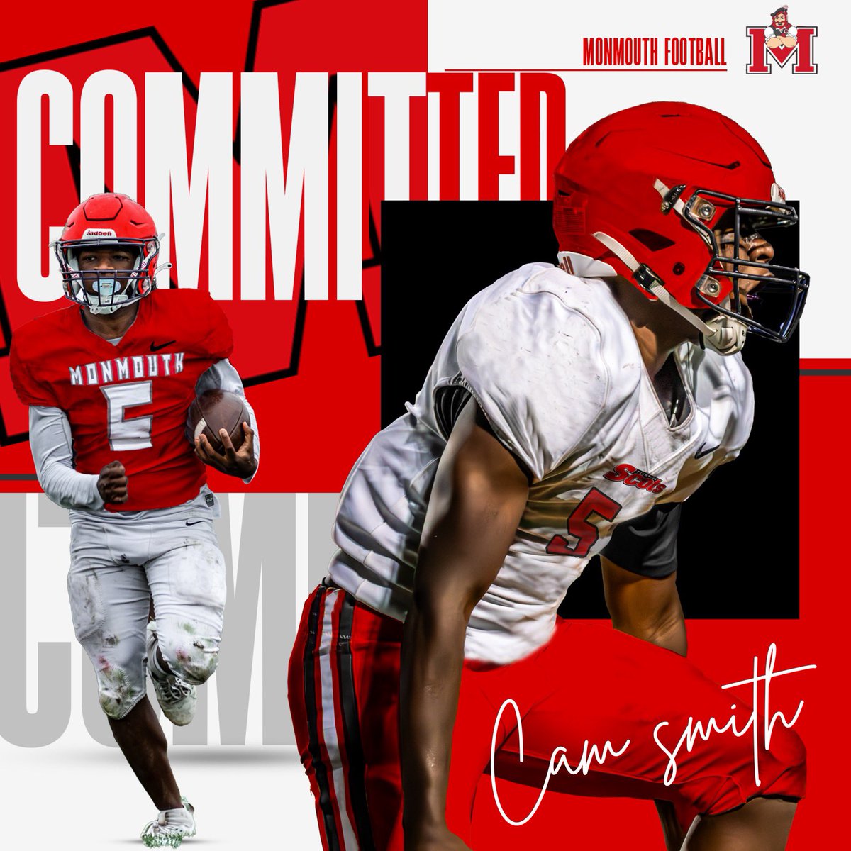 After a great conversation with @CoachN8Graham and my family i am blessed to say i am 110% Committed to Monmouth College