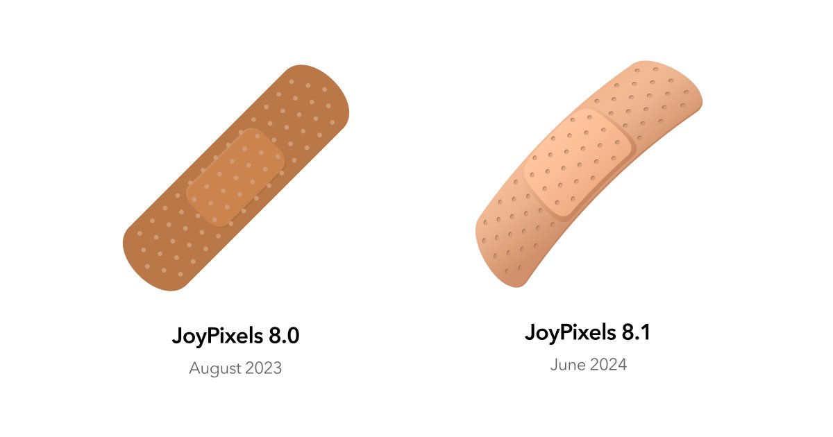 🩹 The Bandage emoji gets a fresh look in JoyPixels 8.1! Coming this June 📅