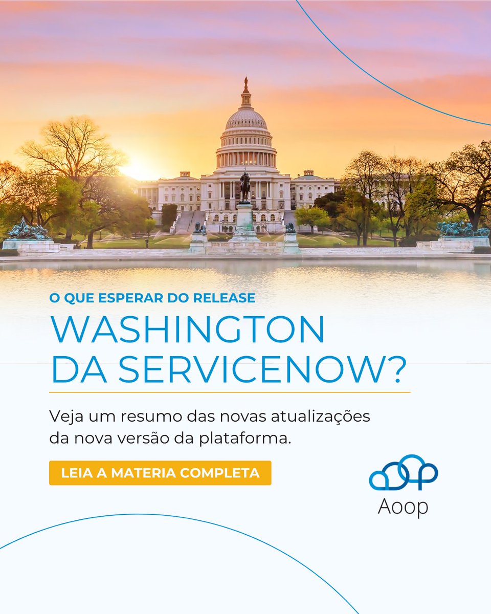 aoop_tecnologia's tweet image. Quer saber mais? Veja nossa matéria completa: O que esperar do release Washington da ServiceNow? hubs.li/Q02qDH9w0

#servicenow #aoop #hiperautomacao #totalexperience #inteligenciartificial #whashigtonrealise #atualicacao #nowplataform #snug