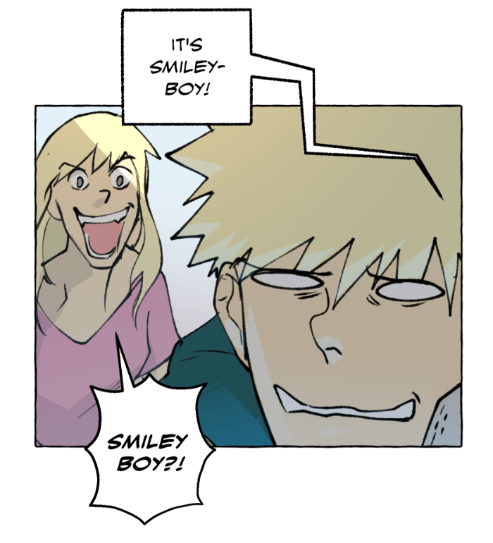 rwbeichner's tweet photo. Here's something I made for @/miss_misery8's #EarthshinePanelRedraw! I went for a comedic panel to redraw in the Sakuma style.
Mine is on the left, the original is on the right. Please, check out Earthshine! https://t.co/oWQMUGxhKQ