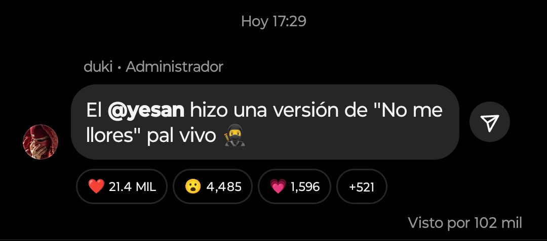 SRfranketooo's tweet photo. EL DUKO VA A EMPEZAR A CANTAR NO ME LLORES EN VIVO

desde que salio nunca la toco en vivo, ya era hora https://t.co/mARFSqO6U0