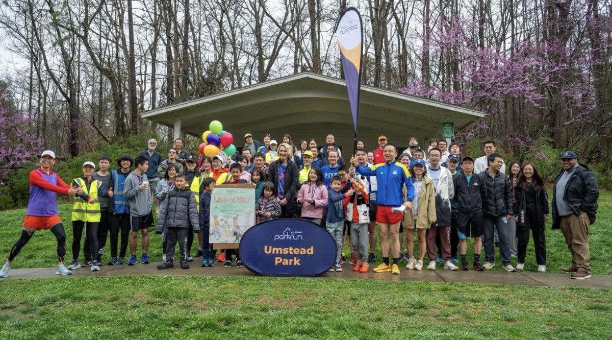 Three cheers for the organizers and participants who braved the Saturday morning wet weather to come out for this year's Park Run at Umstead Park. 🏃🏼‍♀️💨
@CHParksRec 

#healthycommunity #goforarun #parksandrec #chapelhill