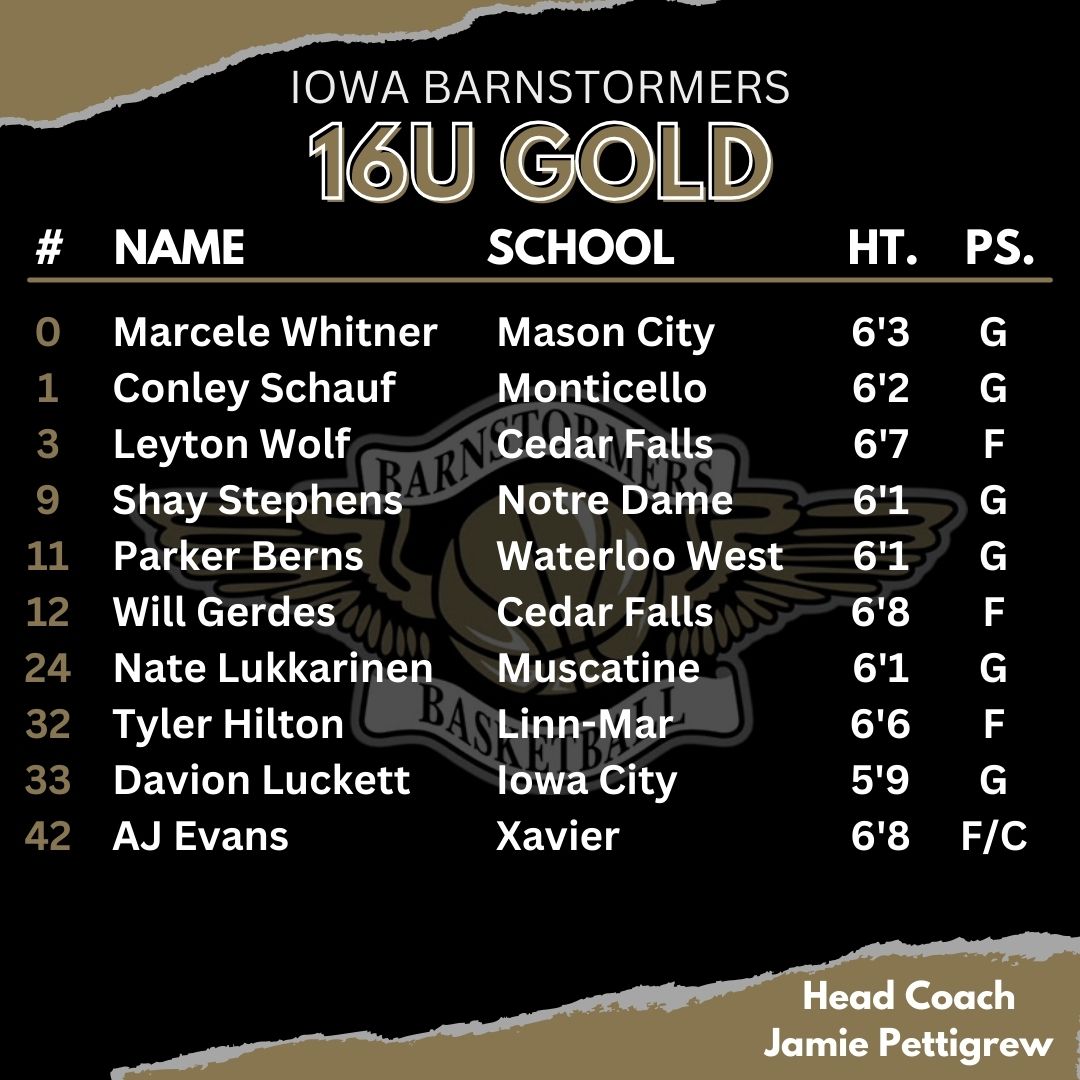 Rounding out our 16s, is our 16U Gold group who is coached by @CoachJamieP. The 16U Gold group will compete in the @PRO16League against PRO16 teams all season long! #stormerfam