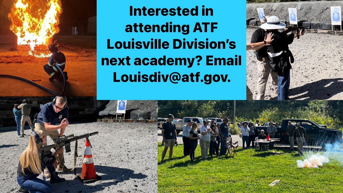 .@ATFLouisville Citizens’ Academy begins in August & we're accepting applications! Our Academy gives business, religious & community leaders an inside look at ATF. Participants interact with agents, learn how ATF keeps Louisville safe & participate in hands-on activities.