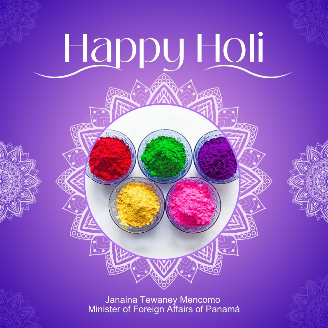 janaisatm's tweet photo. Happy Holi to all the wonderful people of India and my dear friend @DrSJaishankar ! 
May this beautiful and unique festival of vibrant colors bring happiness, unity, renewal and hearts full of joy to us all. https://t.co/Y8Fty2dpBv