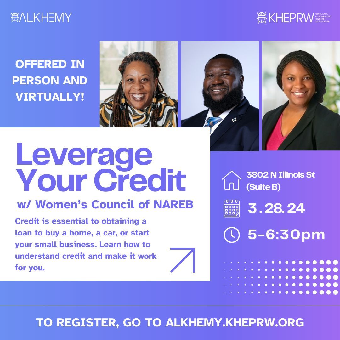 Credit is essential to obtaining a loan to buy a home, a car, or start your small business. Join ALK+ and Nicole Lloyd, Fron Neal, and Shaneka Pedersen of the Women’s Council of the NAREB to learn how to understand credit and make it work for you! RSVP: bit.ly/3VBWOOv